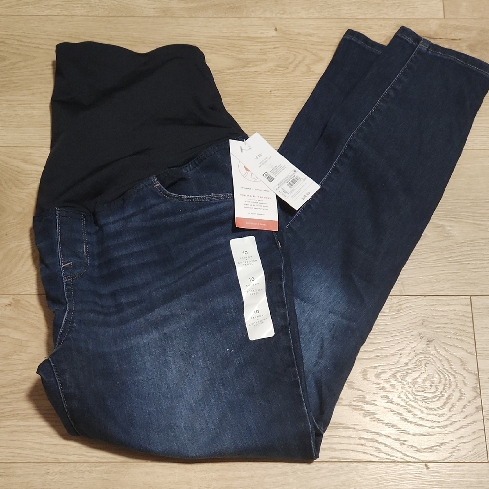 Women's Maternity Dark Blue Jeans